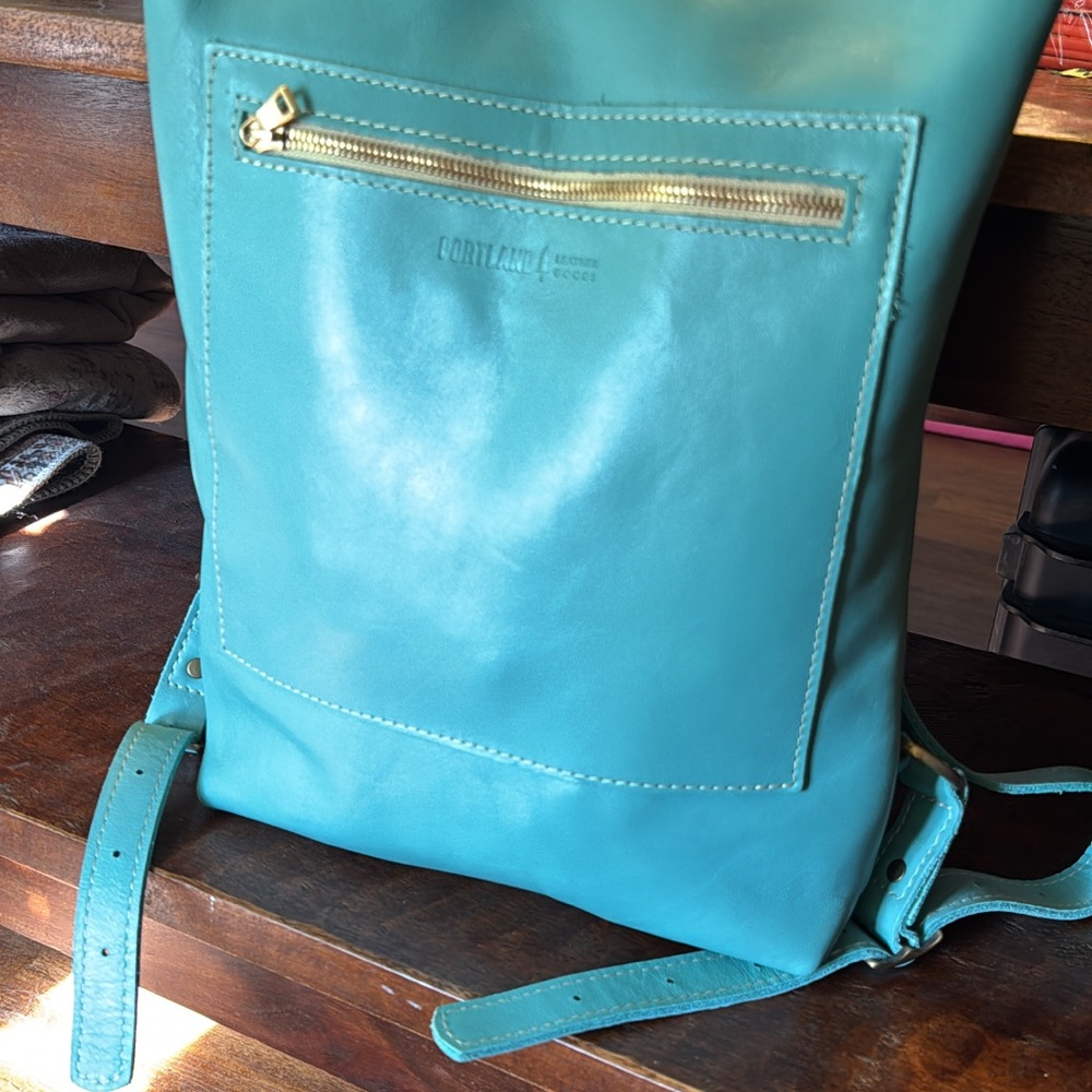 Portland Leather Backpack in Optical